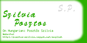 szilvia posztos business card