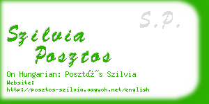 szilvia posztos business card